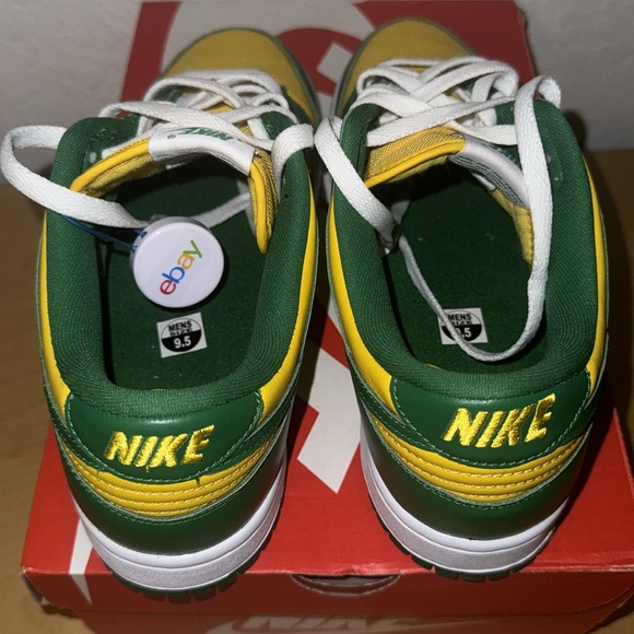 ✅NWT BRAND NEW NIKE DUNK LOW BRAZIL SHOES SIZE 9.5 - Picture 10 of 11